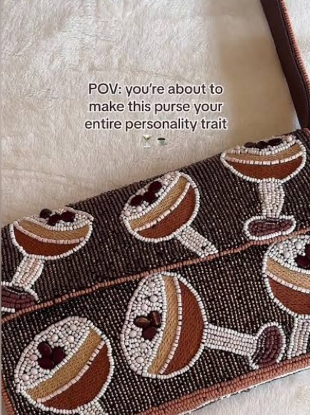 Maeve Fiona Beaded Bag Espresso Martini Edition, NWT ☕️ 🍸 - Picture 4 of 15